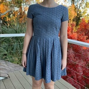 Jack Wills Blue Eyelet Tea Dress